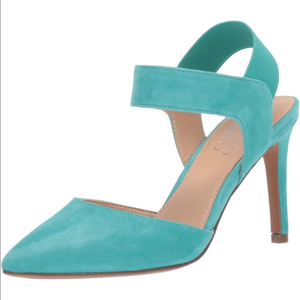 Franco Sarto turquoise pumps, sz 5.5